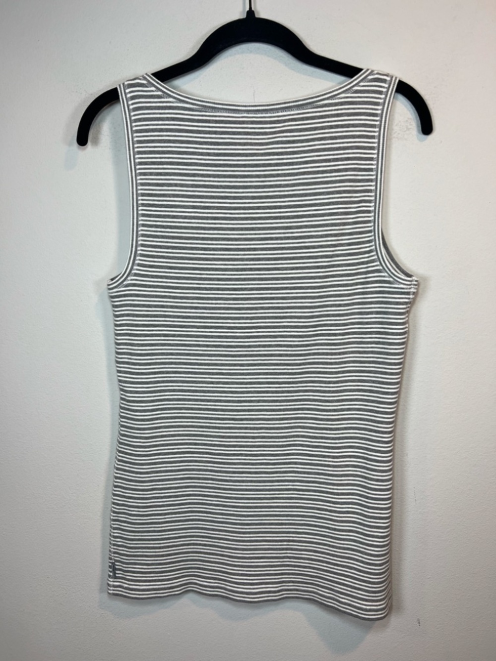 Eddie Bauer Lookout Tank Top Sleeveless Shirt Gray White Stripes FreeDry  NEW Lg - Picture 5 of 10
